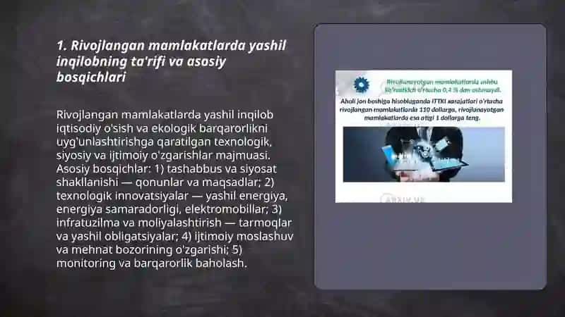 Rivojlangan mamlakatlarda "yashil inqilob": natijalar va rivojlanish istiqbollari 3