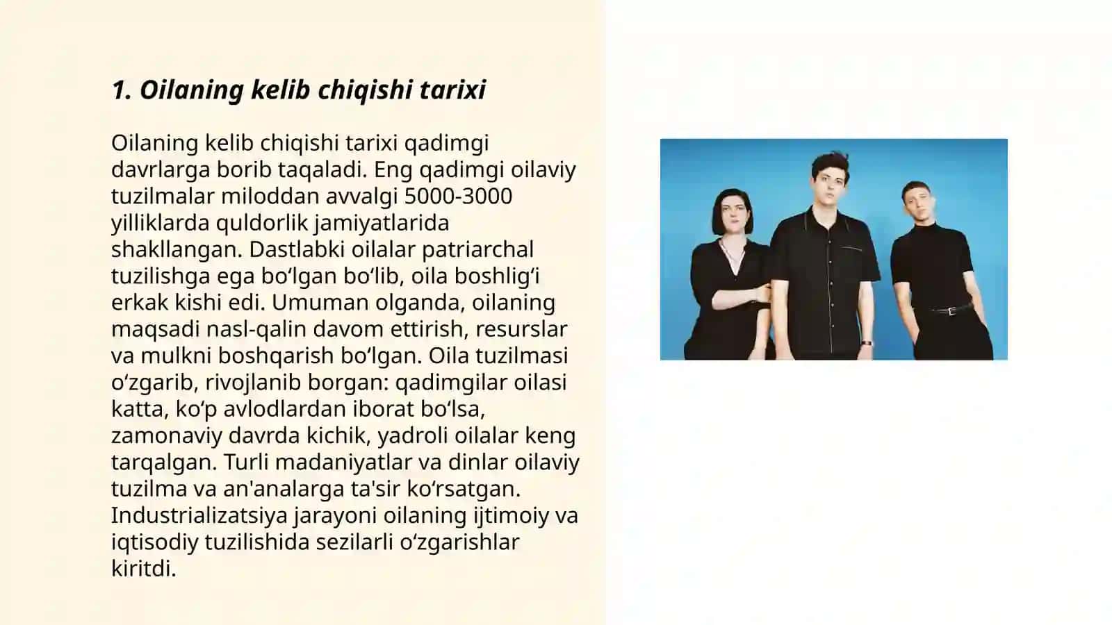 Oilaning kelib chiqishi tarixi 3