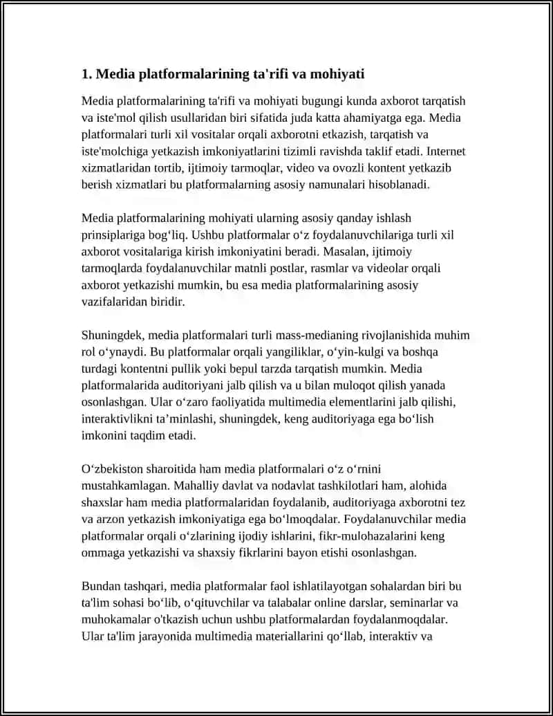 MEDIA PLATFORMALARINI TUSHUNCHASI 3