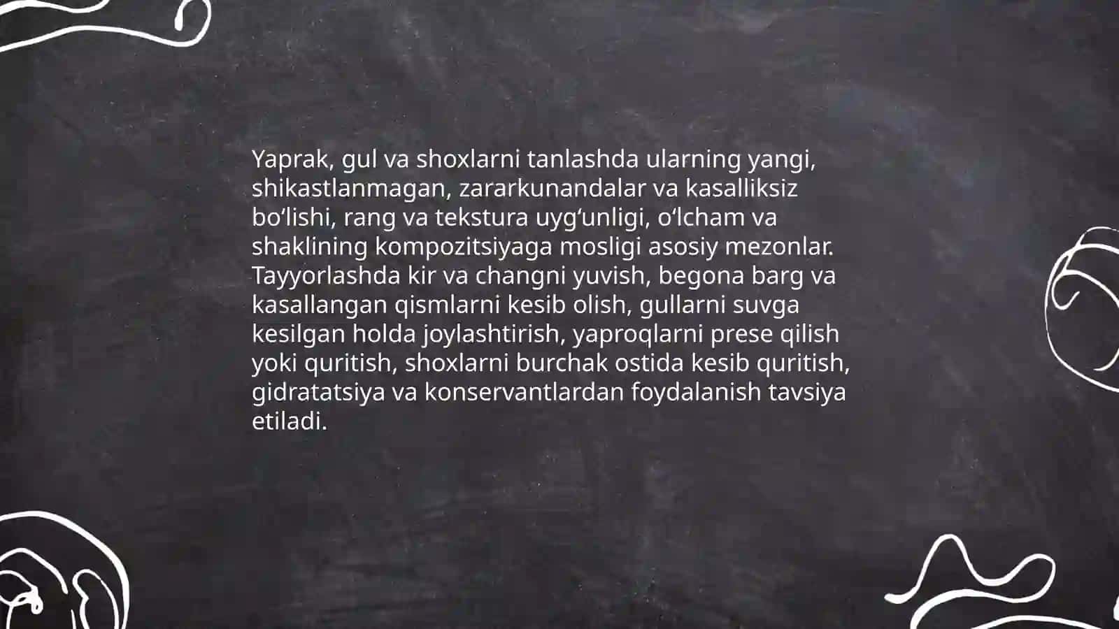 Tabiy va turli materiallardan kompozitsiyalar tuzish 3