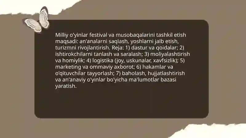 Milliy harkatli oyinlarning mazmuni mohiyati xalq o'yinlarni tiklash va rivojlantirish 3