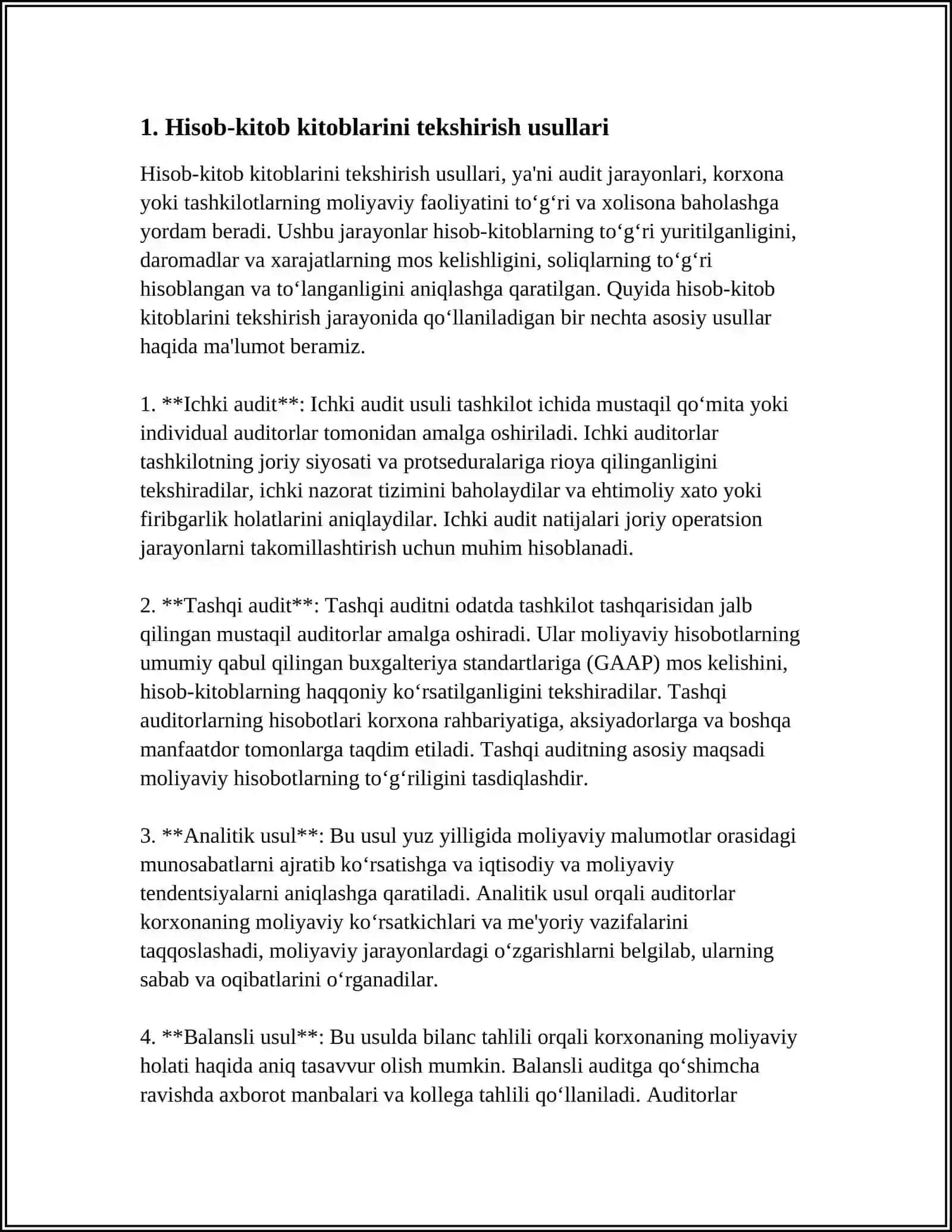 BOSH VA YORDAMCHI KITOBLARNI TEKSHIRISH, BUXGALTERIYA YOZUVLARIDAGI XATOLARNI TUZATISH TARTIBI 3