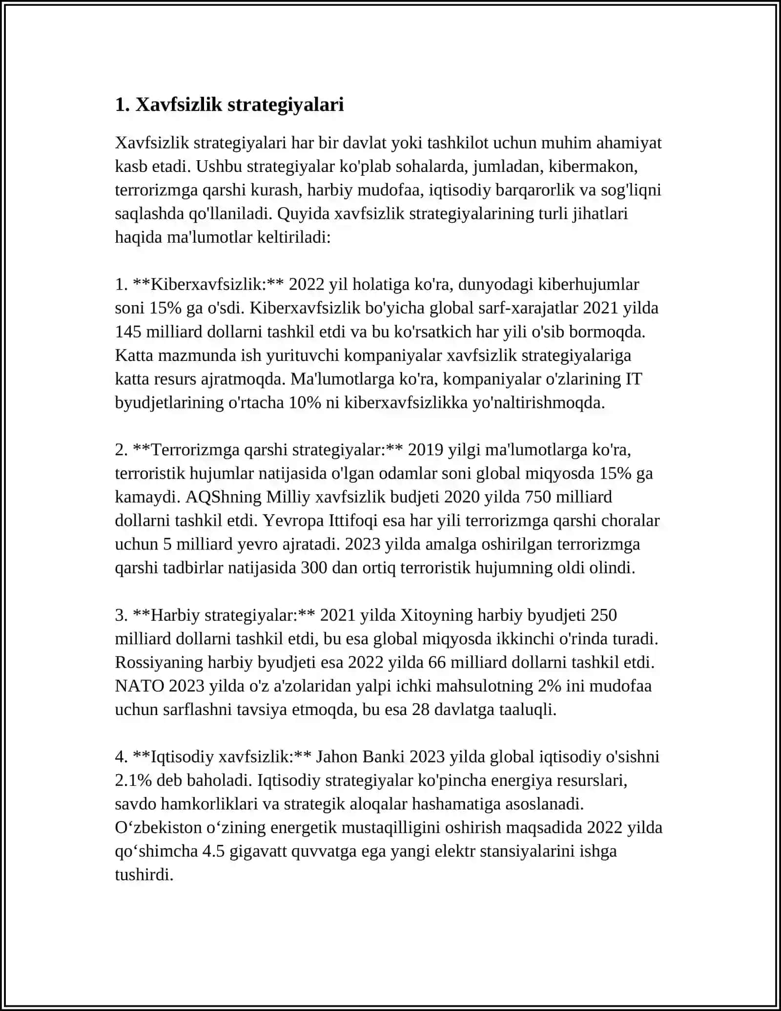 XAVFSIZLIK VA TASHQI SIYOSAT PRAGMATIK HAMKORLIKNING ASOSI 3
