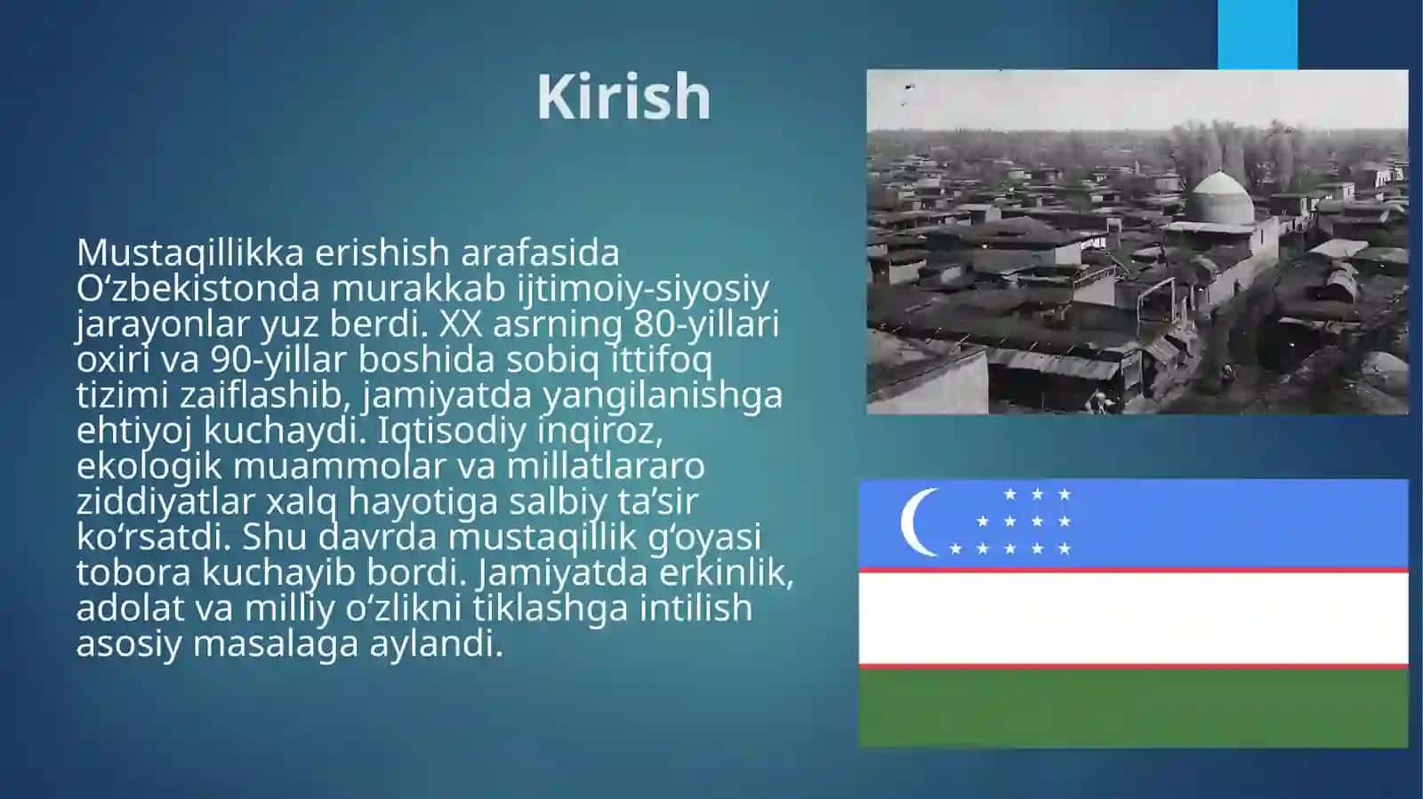 Mustaqillikka erishish arafasida O‘zbekistandagi ijtimoiy-siyosiy jarayonlar. 3