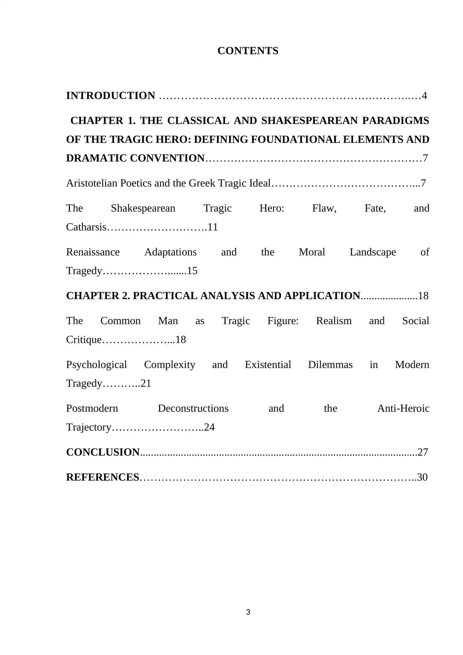 THE EVOLUTION OF THE TRAGIC HERO FROM SHAKESPEARE TO MODERN PLAYS 3