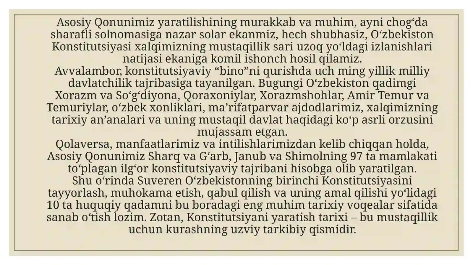 Yangi O’zbekistonning yangi Konstitutsiyasi 3