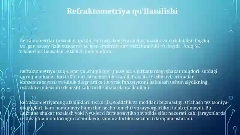 refraktometriya uskunasi va uning afzallilklari 3