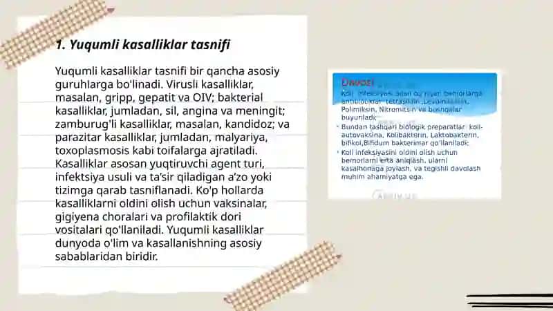 Yuqumli kasalliklar va Klastifkatsiyasi 3