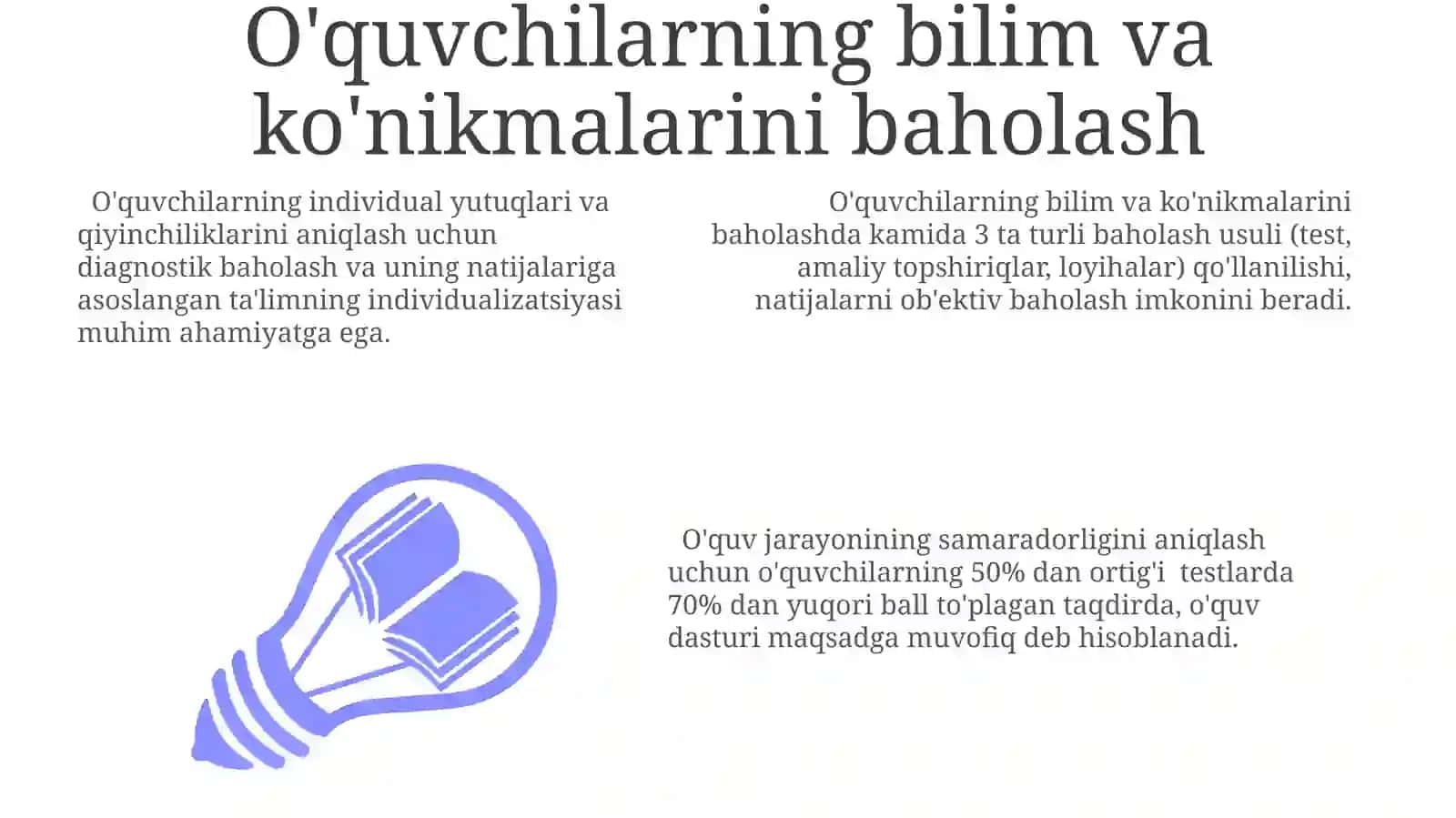 Pedagogik nazorat va taʼlim sifatini baholash 3
