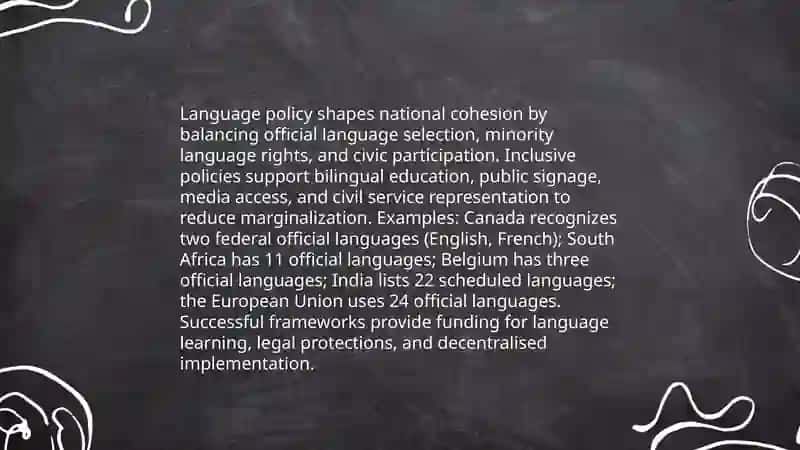 Language Policy and National Cohesion 3