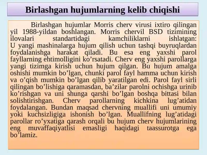 Mavzu: Birlashgan hujum va zaifliklarni aniqlashga qaratilgan hujumlar 3