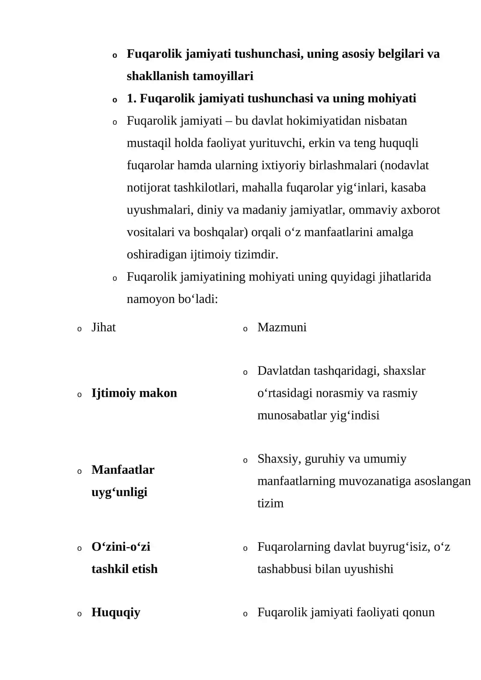 Fuqarolik jamiyati tushunchasi, uning asosiy belgilari va shakllanish tamoyillari 3