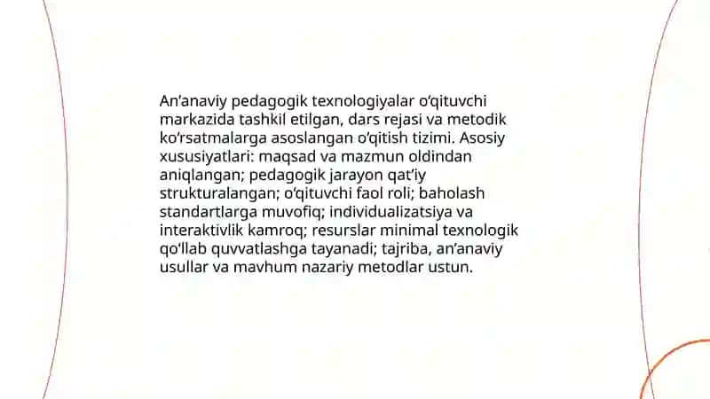 An’anaviy va zаmоnаviy pеdаgоgik tехnоlоgiyalаr va ularninig tasniflanishi 3