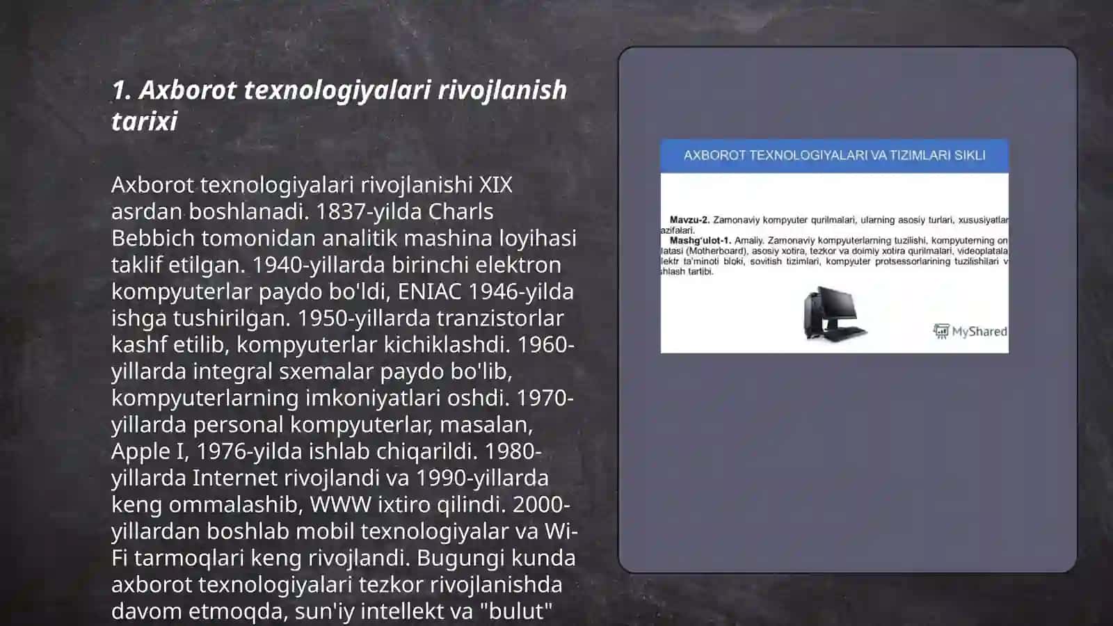 Axborot texnologiyalari va turlari 3