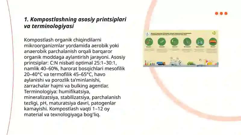 Chiqindilarni kompostlash texnologiyasi va biologik parchalanish jarayonlari 3