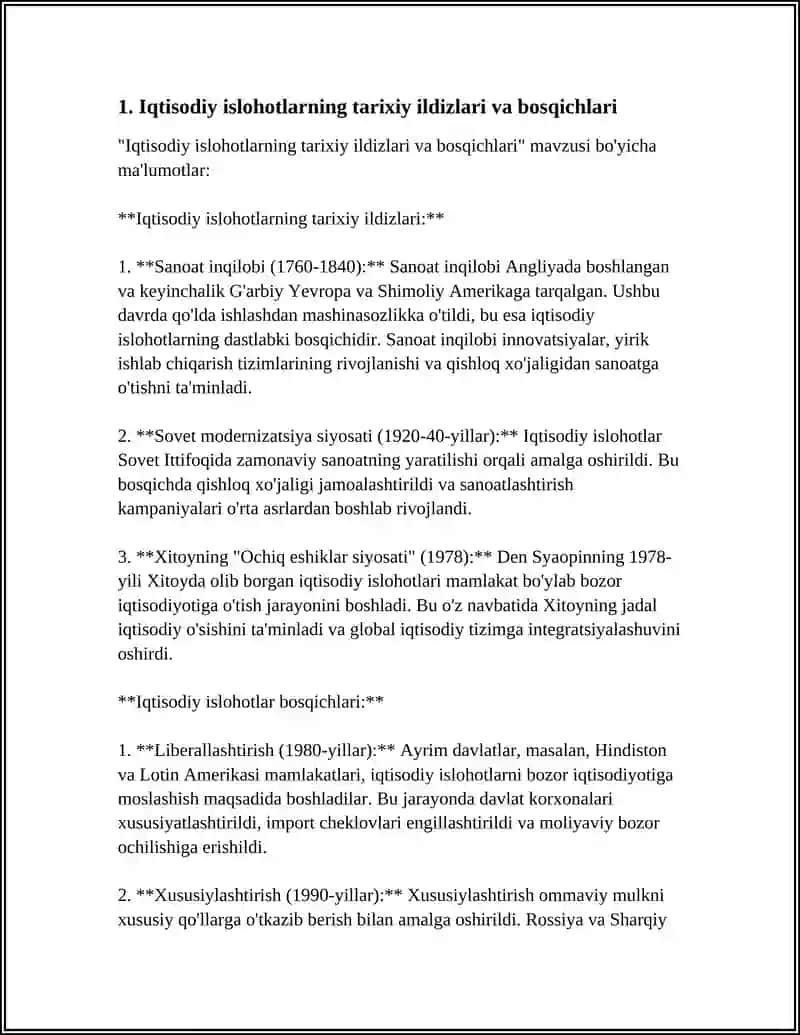 IQTISODIY ISLOHOTLAR VA IQTISODIYOTNI DAVLAT TOMONIDAN TARTIBGA SOLISH MEXANIZMINING SHAKLLANISHI 3