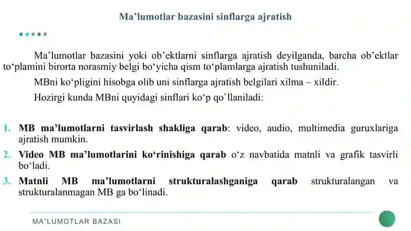 MA’LUMOT BAZASINING ARXITЕKTURASI.  UCH BOSQICHLI ARXITЕKTURA 3