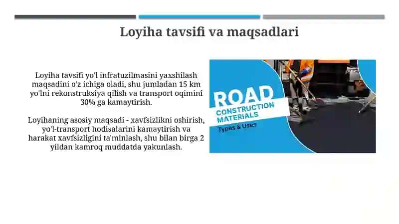 Ko’chalarni qurish loyihasi 3
