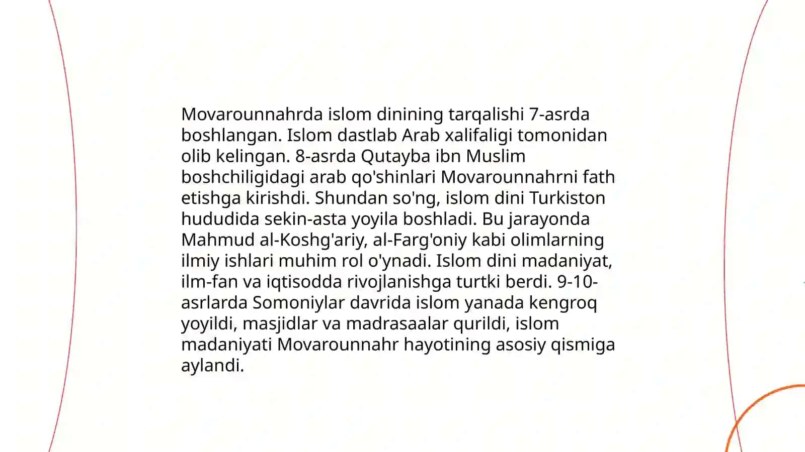 Movarounnahrda islom dinining yoyilishi 3