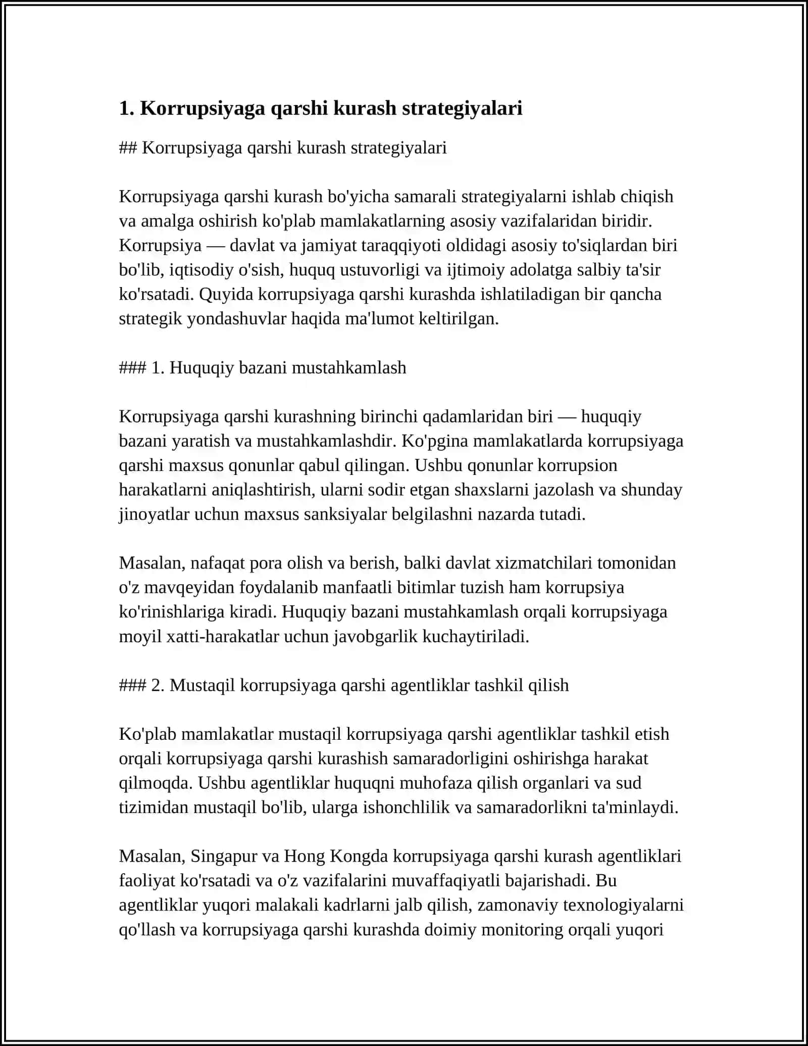 O'ZBEKISTON RESPUBLIKASIDA KORRUPSIYAGA QARSHI KURASHISH CHORA-TADBIRLARI 3