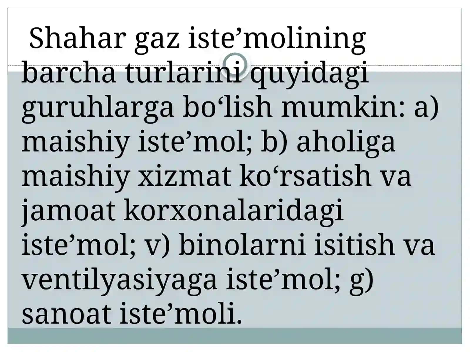 Gazning yillik sarfini xisoblash 3