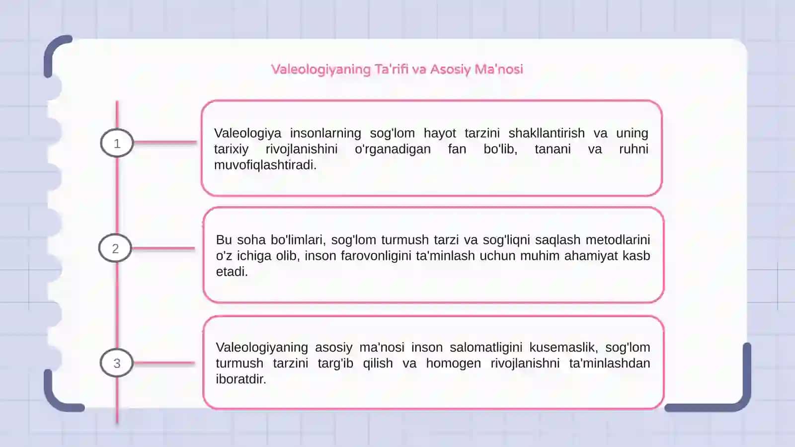 Valeologiya asoslari tarixi, bo'limlari va sog'lom turmush tarzi 3