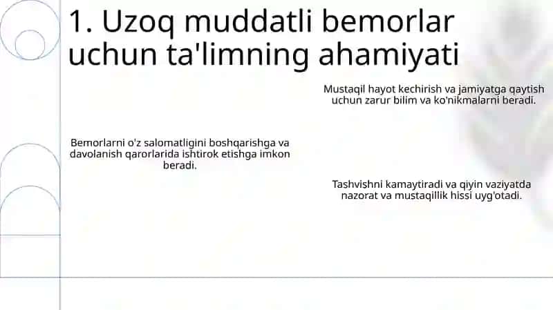 Shifoxonalarda uzoq vaqt davolanuvchi maktab oʻquvchilarini taʼlim va tarbiyalash konsepsiyasi 3