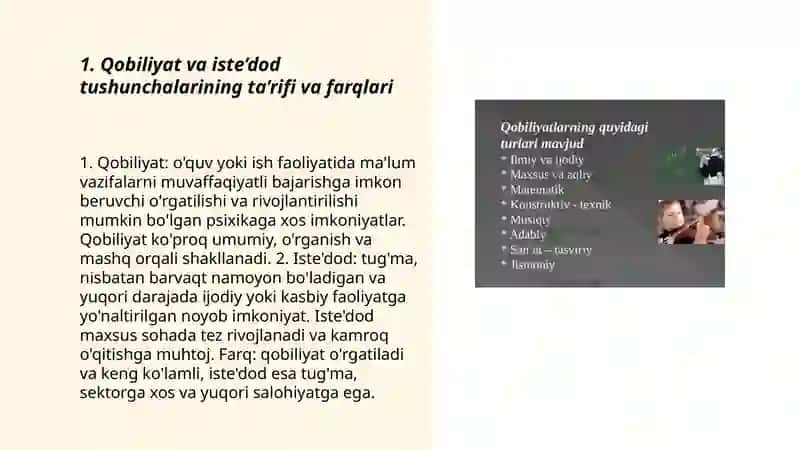 Qobiliyat, iste’dod, geniylik. Meliseva Gulsanam 3