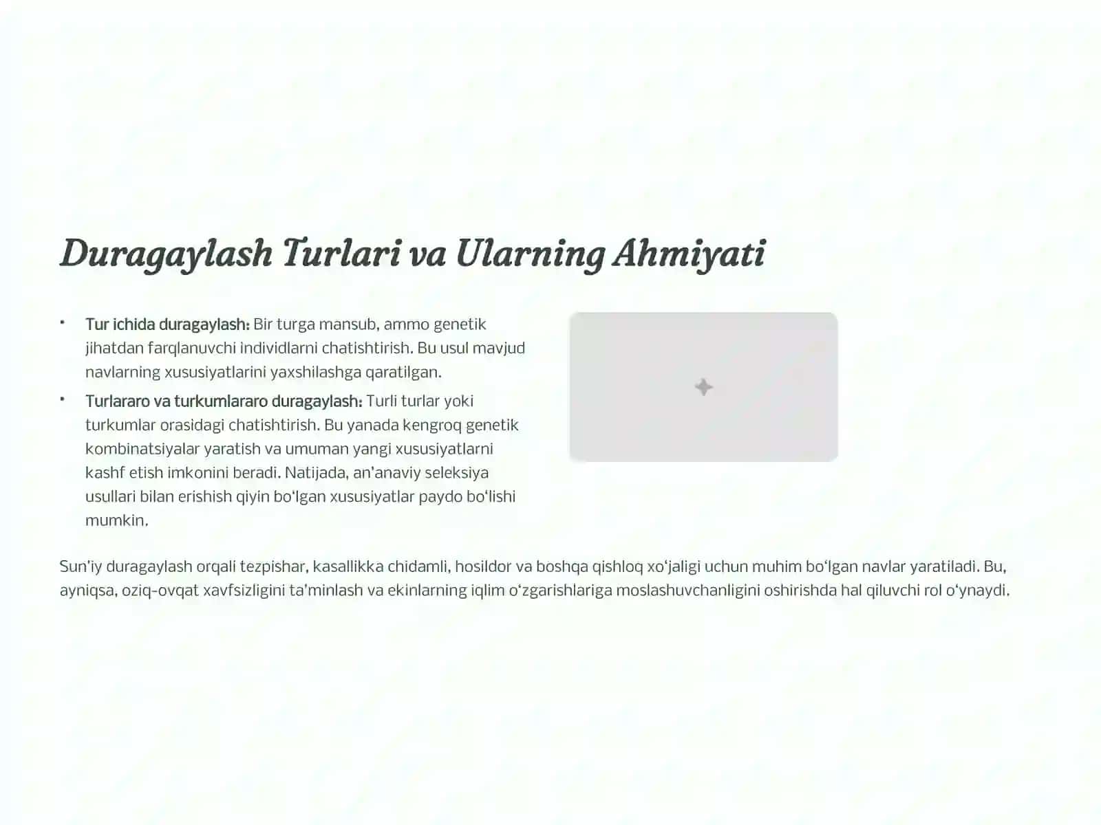O‘simliklarni Duragaylash Yo‘li Bilan Dastlabki Material Yaratish 3