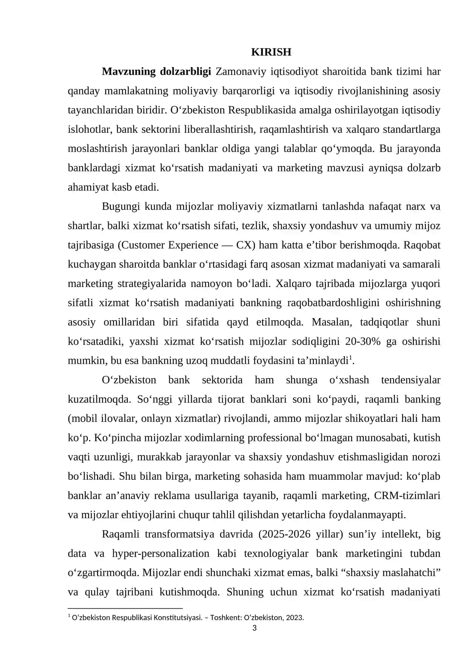 BANKLARDAGI XIZMAT KO'RSATISH MADANIYATI VA MARKETINGNI 3