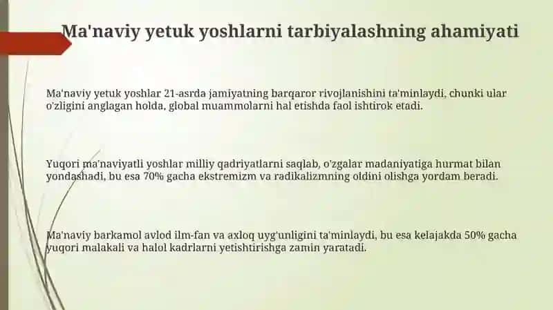 Ma'naviy yetuk yoshlarni tarbiyalash va oʻrta Osiyo allomalarining orni 3