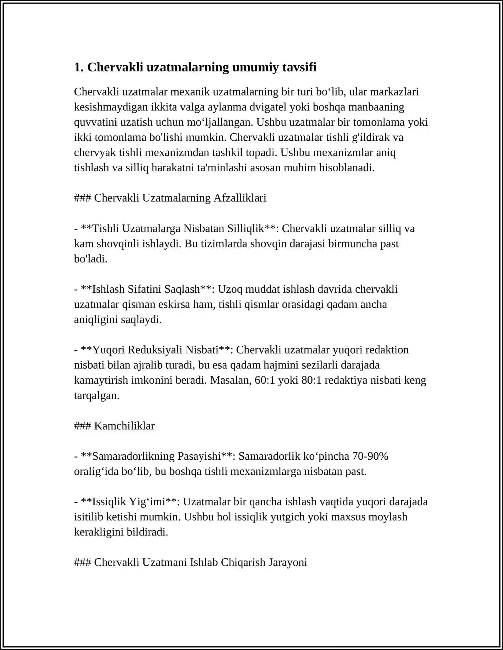 CHERVAKLI UZATMALAR ULARNI HISOBLASH VA KONSTRUKTURALASH 3