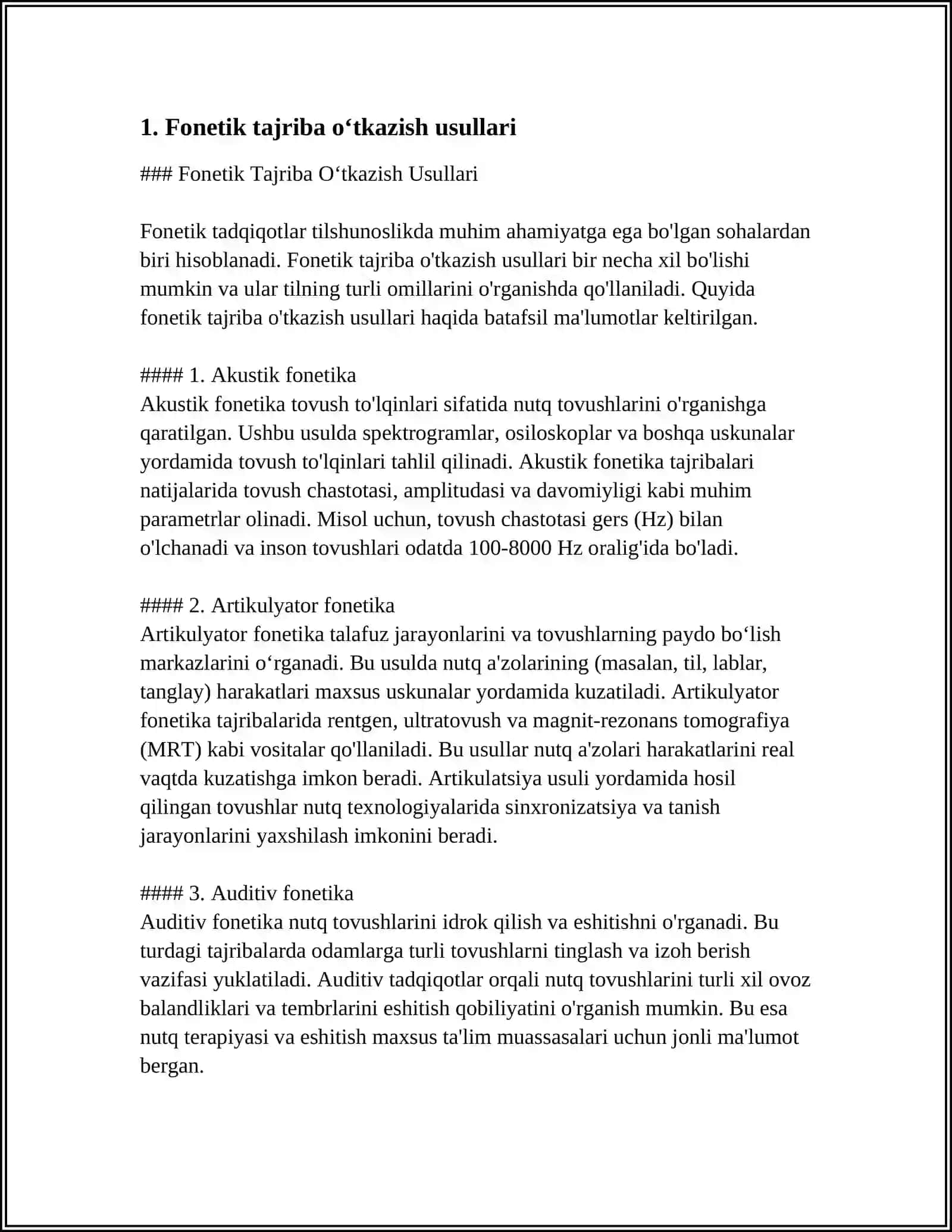 Fonetika, Fonologiya, Orfografiya, Orfoepiya Nostandart Topshiriqlar Tizimini Tayyorlash 3