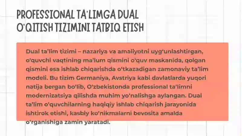 Professional ta’limga dual o‘qitish tizimi 3