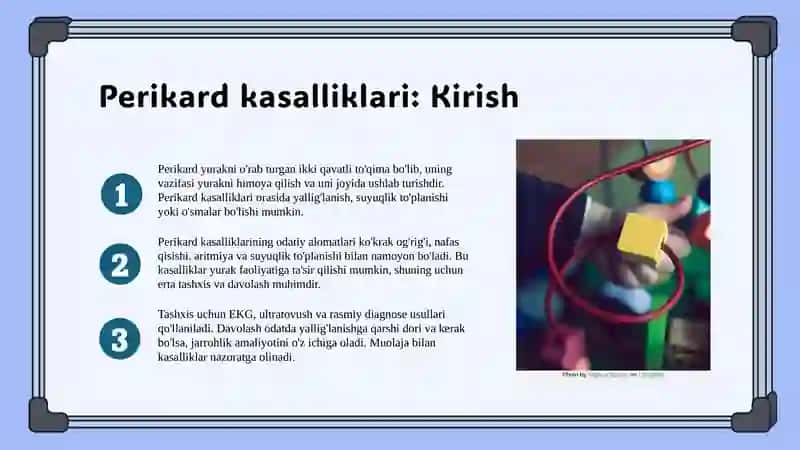 Perikard kasalliklari. Yurak o'smalar. Yurak transplantatsiyasi 3