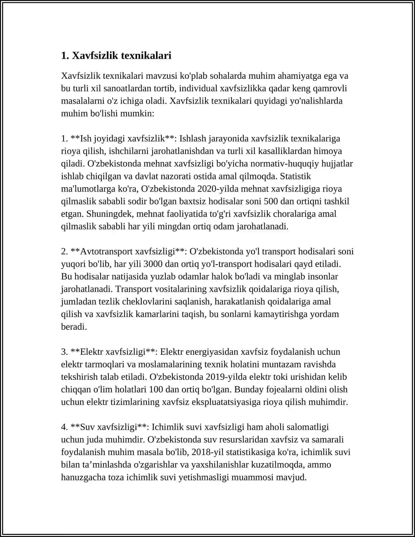 Hayot faoliyati xavfsizligi 3