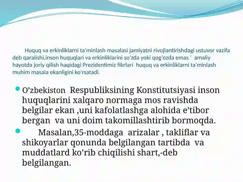O'zbekistonda Respublikasida erkin saylovlarni amalga oshirish prinsiplari 3