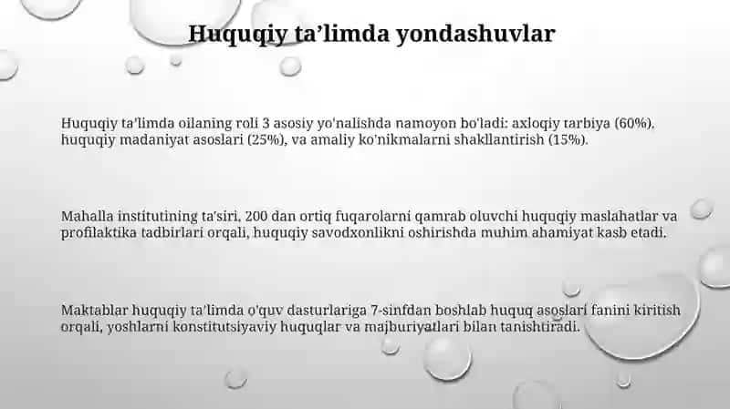 Huquqiy tarbiyada oila mahalla va maktabning roli 3