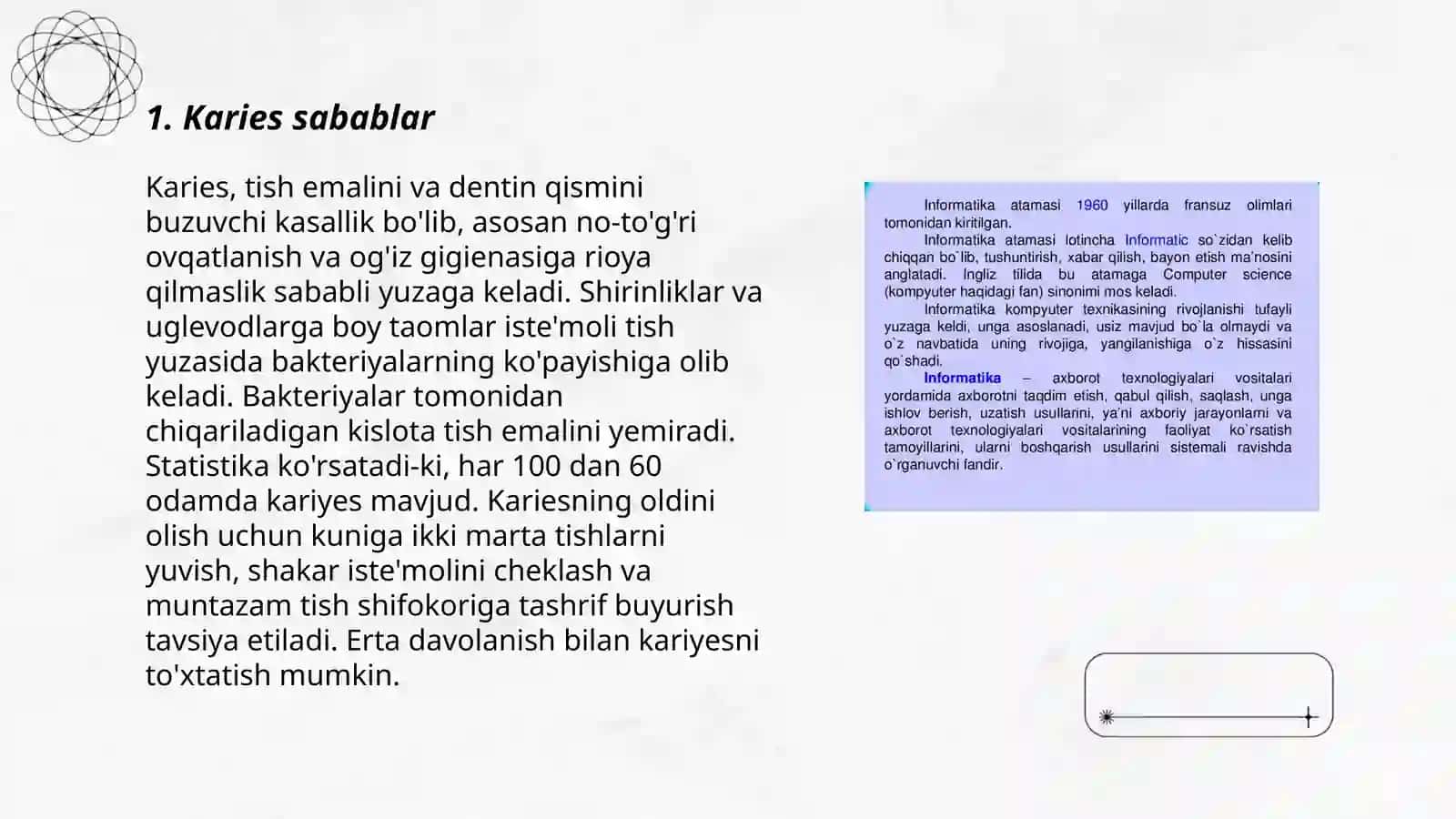 kariez haqida tushuncha 3
