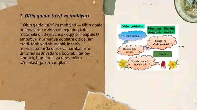 Oltin qoida asosida yashash-komil insonlik sari qadam 3