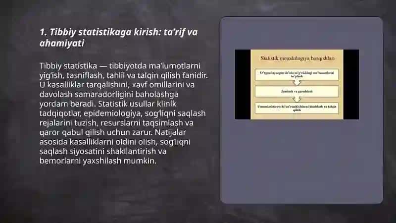 Tibbiy statistikaga kirish 3