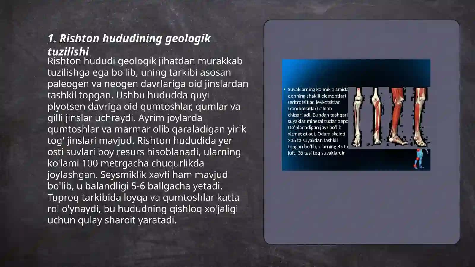 Rishton hududining geologik tuzilishi va relef shakllariga tavsif berish 3