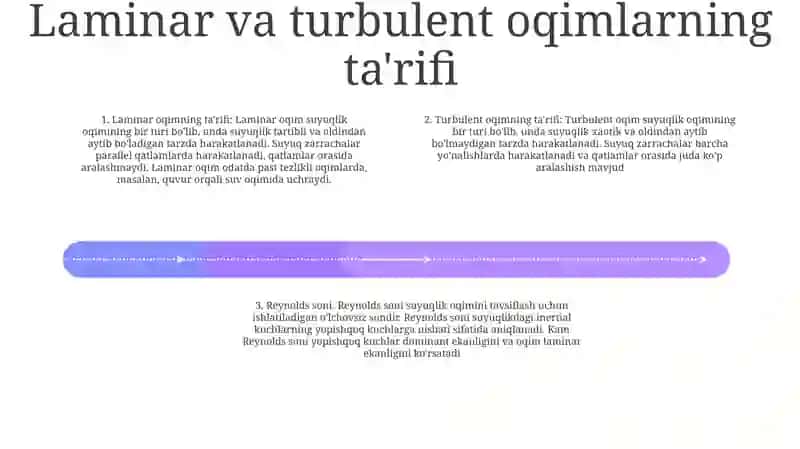 Laminar Va Turbulent Oqimlar. Reynolds Soni 3