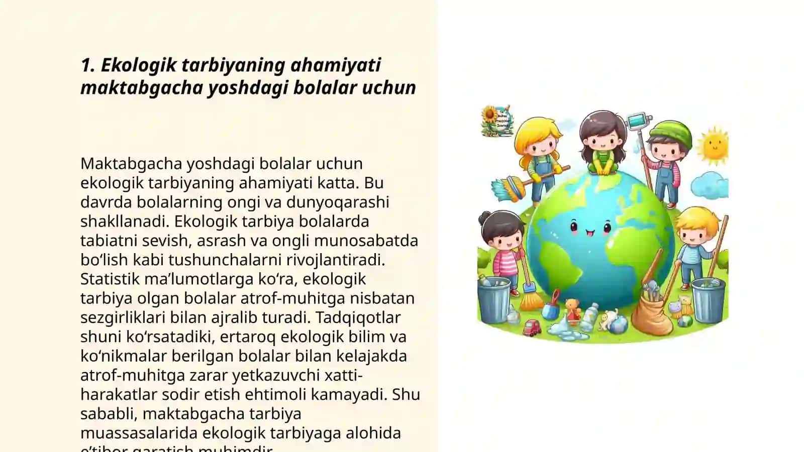 Maktabgacha yoshdagi bolalarni ekologik tarbiyalashda o'yin trxnalogiyalari 3