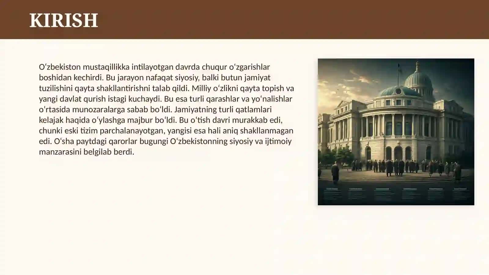 MUSTAQILLIKKA ERISHISH ARAFASIDA O`ZBEKISTONDAGI IJTIMOIY-SIYOSIY JARAYONLAR 3