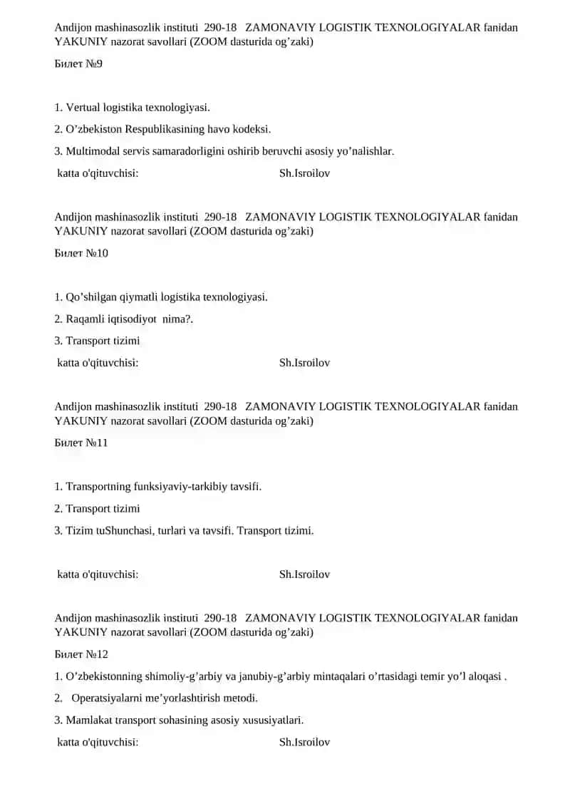 ZAMONAVIY LOGISTIK TEXNOLOGIYALAR 3