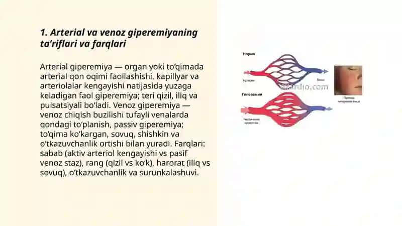 Arterial va venoz giperemiya 3