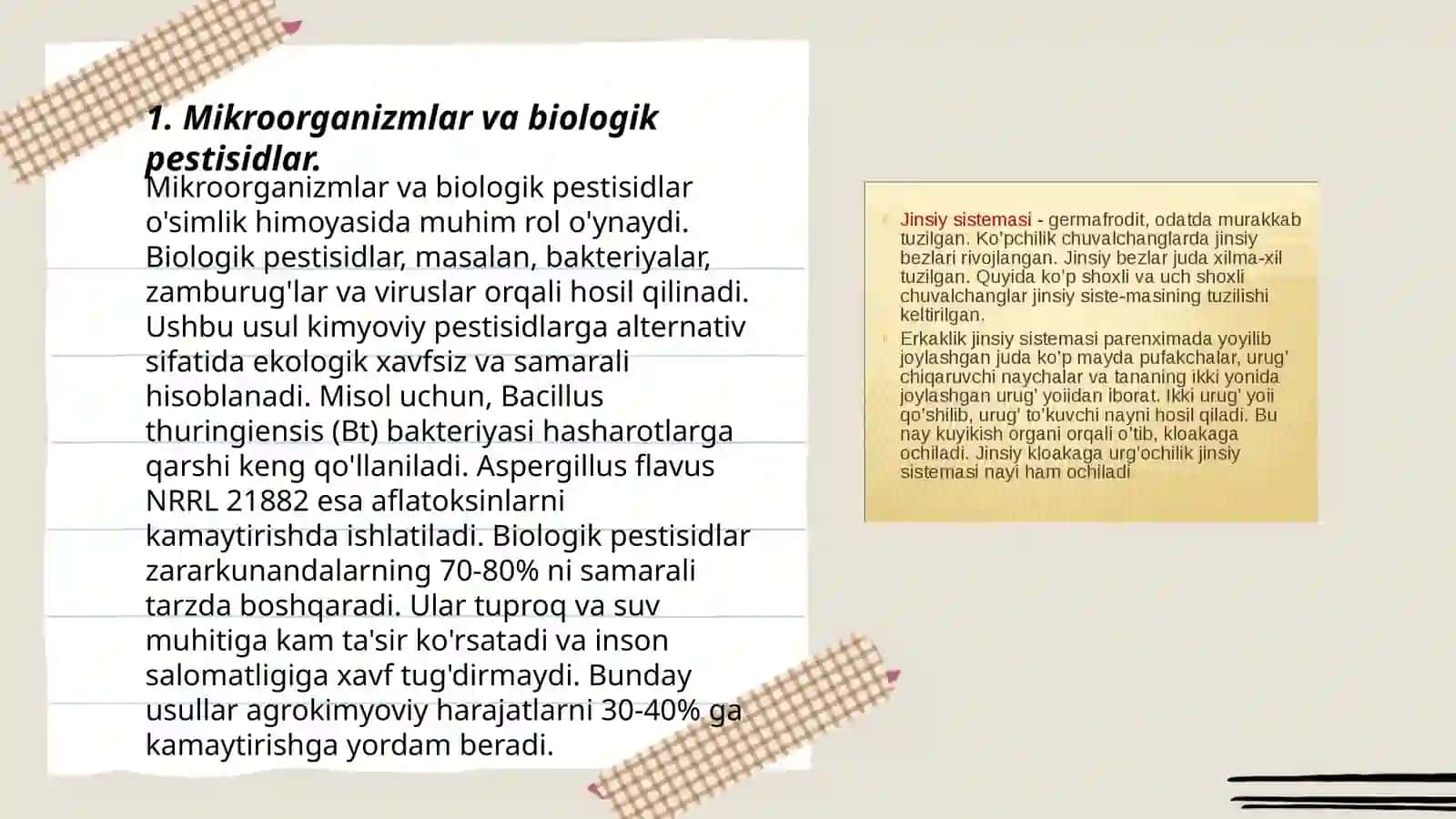 Mikroorganizmlarning qishloq xo‘jaligida va o‘simliklarni himoya qilishda qo‘llanilishi 3