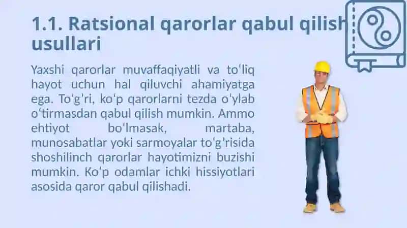 Qarorlarni boshqalar bilan bo`lishish va ularni ergashtirish 3