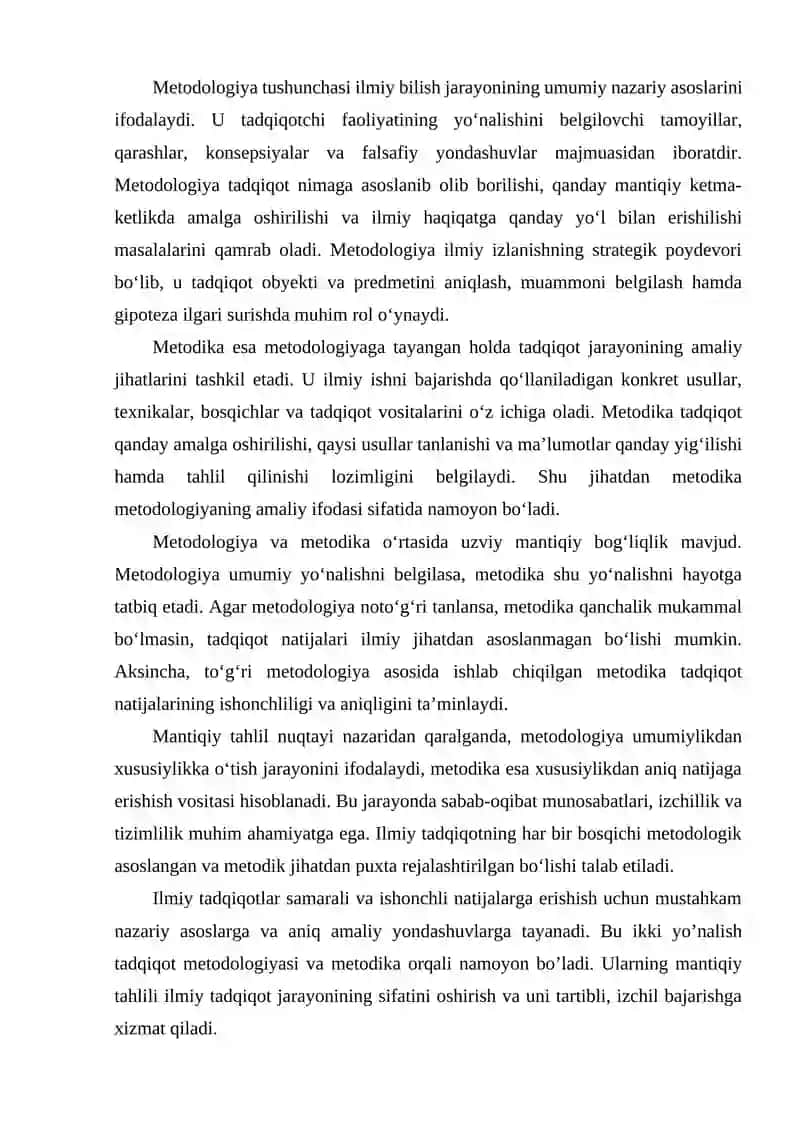 TADQIQOT METODOLOGIYASI VA METODIKA TUSHUNCHALARINING MANTIQIY TAHLILI 3